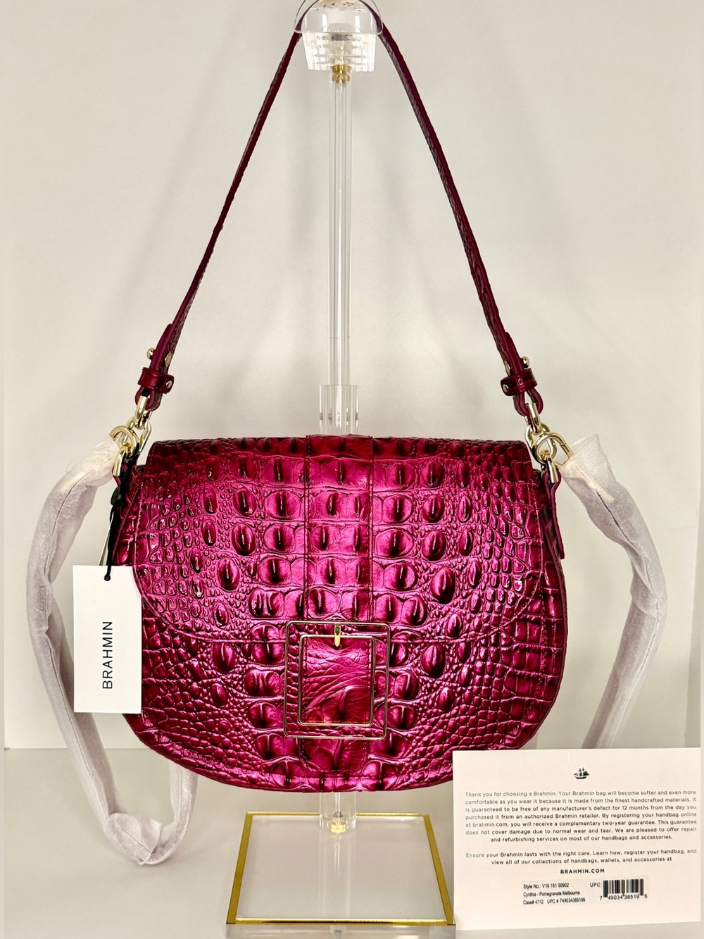 Brahmin BNWT Cynthia Shoulder/Crossbody in Pomegranate - Factory Packed
